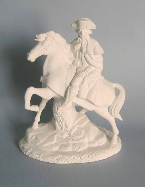 Appraisal: Chalk figure of George Washington on horseback h