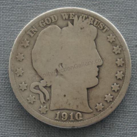 Appraisal: Barber Silver Half Dollar In average circulated condition with date