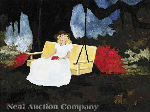 Appraisal: George Rodrigue American Louisiana b Jolie Blonde Fleurs oil on