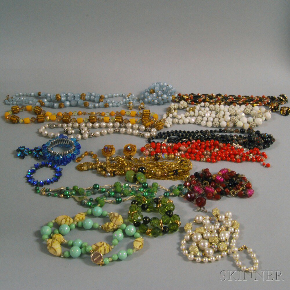 Appraisal: Group of Miscellaneous Costume Jewelry including beaded necklaces a green