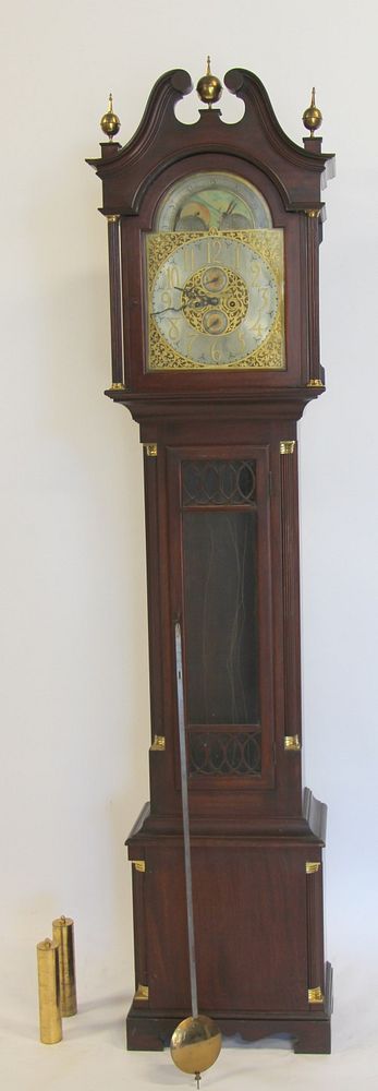 Appraisal: Bigelow And Kennard Mahogany Tallcase Clock with Moonphase From a