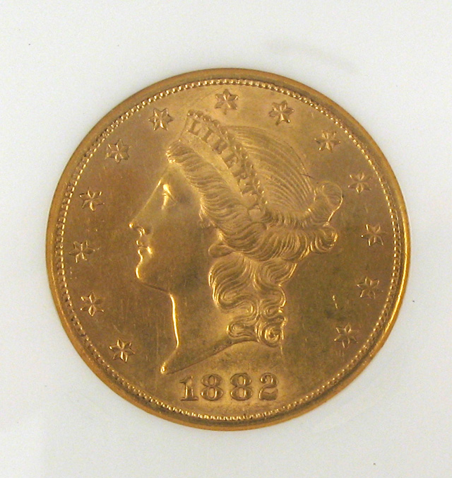 Appraisal: U S TWENTY DOLLAR GOLD COIN Liberty head type -S