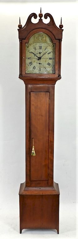 Appraisal: C Seth Thomas Plymouth Cherry Tall Case Clock Massachusetts Early