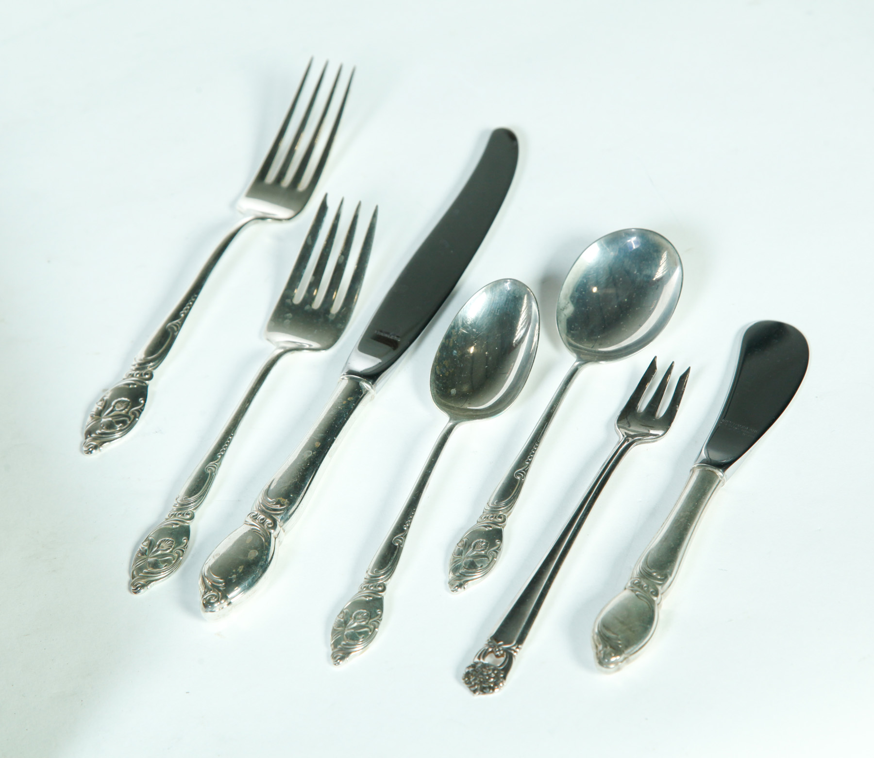 Appraisal: LARGE SET OF INTERNATIONAL STERLING FLATWARE American rd quarter- th