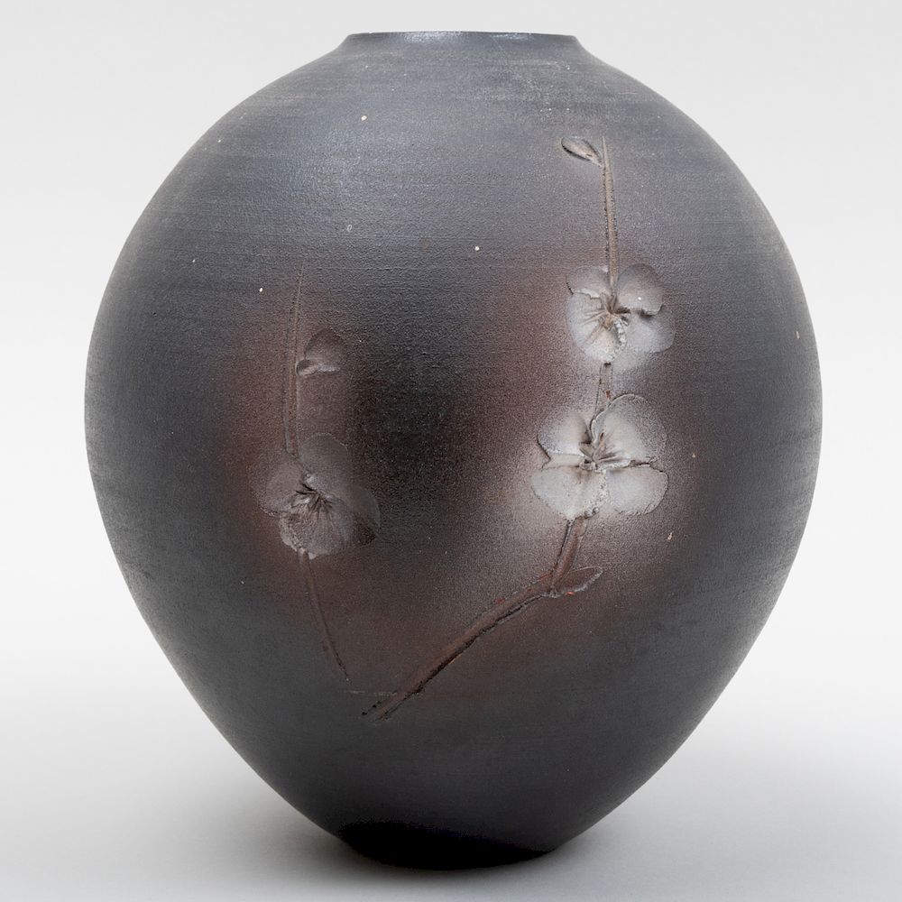 Appraisal: Minoru Nishikawa Pottery Vase x in The Collection of J