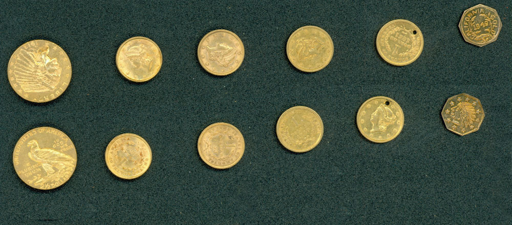 Appraisal: GROUP OF SIX AMERICAN GOLD COINS Including four Liberty Head