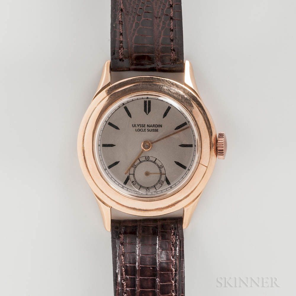 Appraisal: Ulysse Nardin kt Gold Manual-wind Wristwatch Ulysse Nardin kt Gold