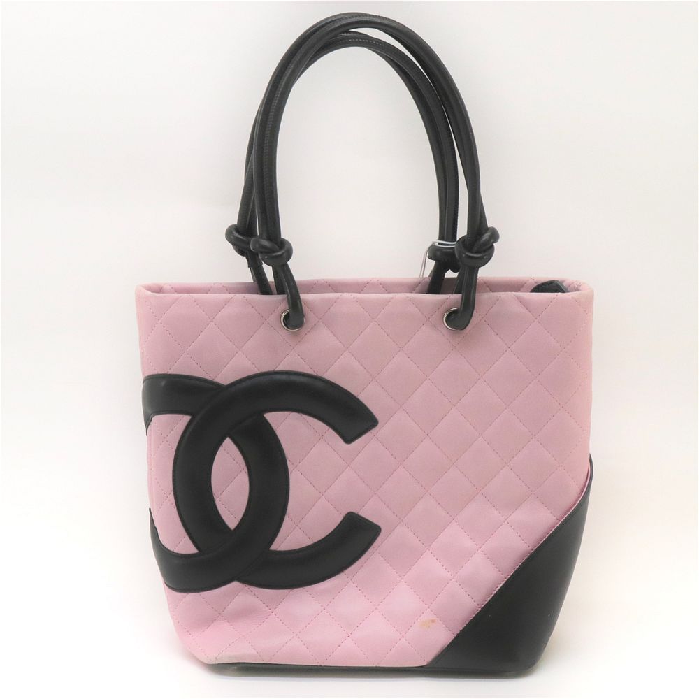 Appraisal: Chanel Cambon Ligne Tote Chanel light pink and black Cambon