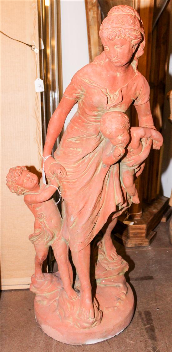 Appraisal: Sale Lot A Terra Cotta Statue of a Mother and