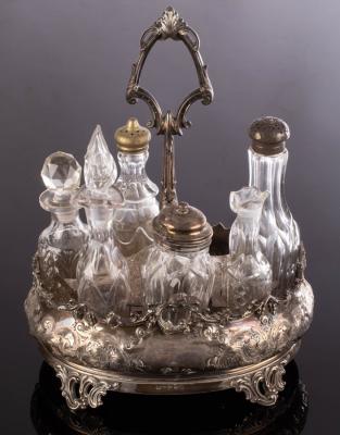 Appraisal: A Victorian silver cruet Richard Martin Ebenezer Hall Sheffield with