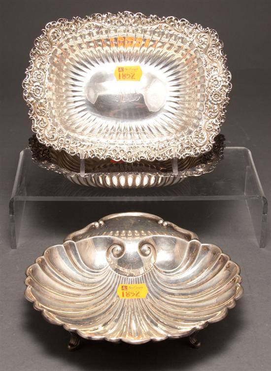 Appraisal: Pair of Whiting repousse silver serving dishes and a Fisher