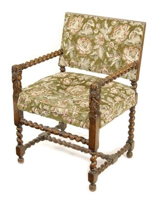 Appraisal: A carved oak open armchair in th century French Renaissance