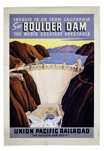 Appraisal: DESIGNER UNKOWN SEE BOULDER DAM UNION PACIFIC RAILROAD Circa x