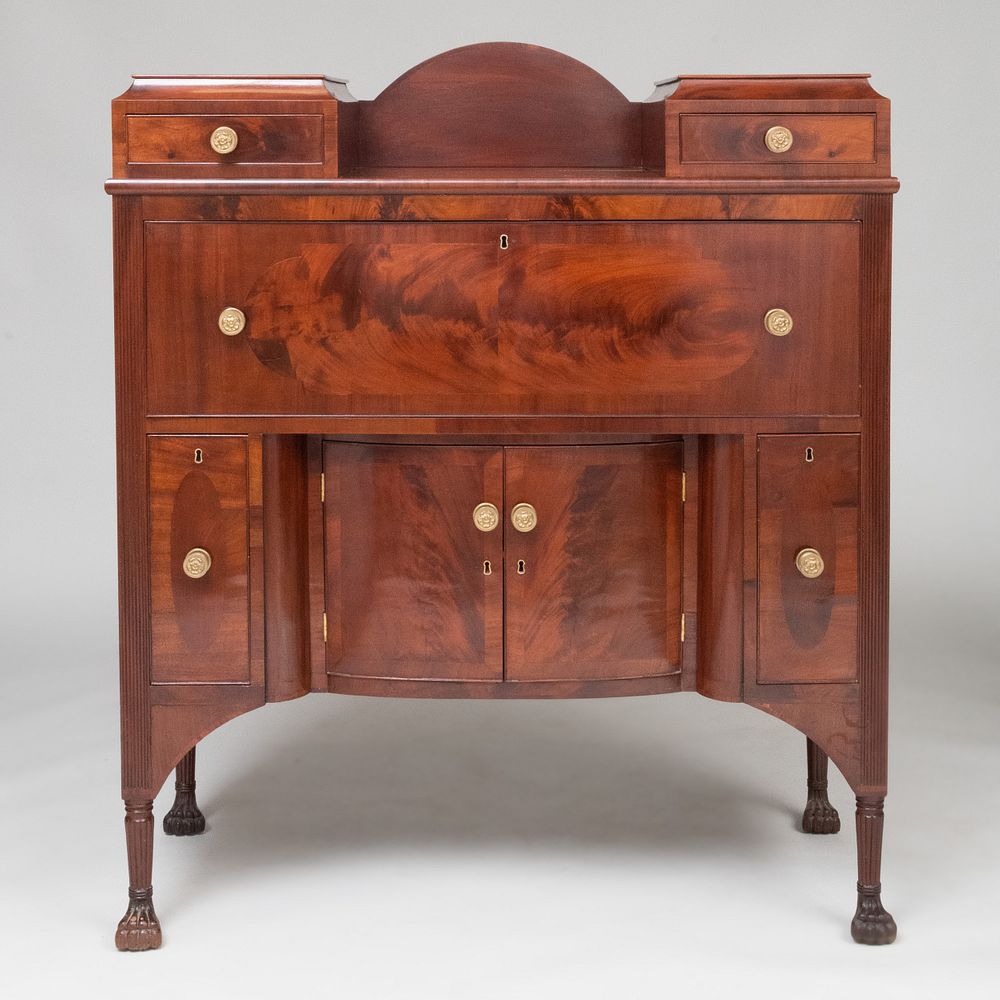 Appraisal: Small Federal Mahogany Sideboard The top fitted with two short