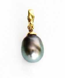 Appraisal: An ct gold mm Tahitian cultured pearl enhancer gms