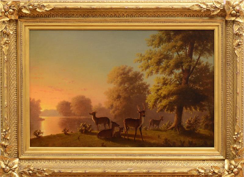 Appraisal: ATTRIBUTED TO ARTHUR FITZWILLIAM TAIT - DEER IN A LANDSCAPE