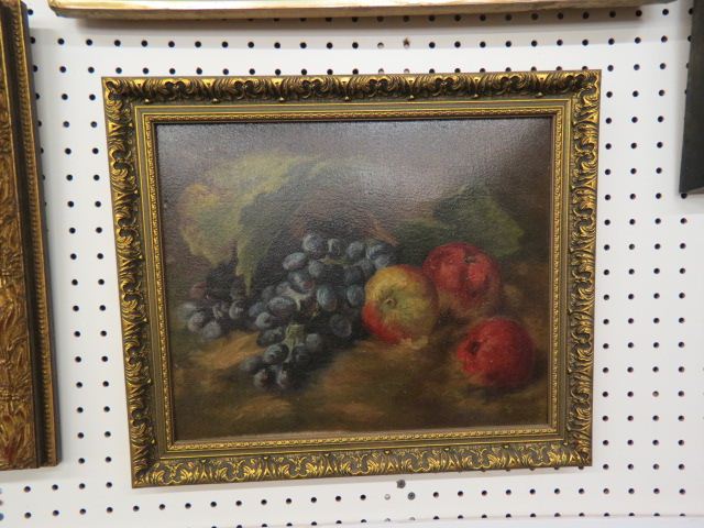 Appraisal: Victorian Oil Painting still life with fruit on artist board