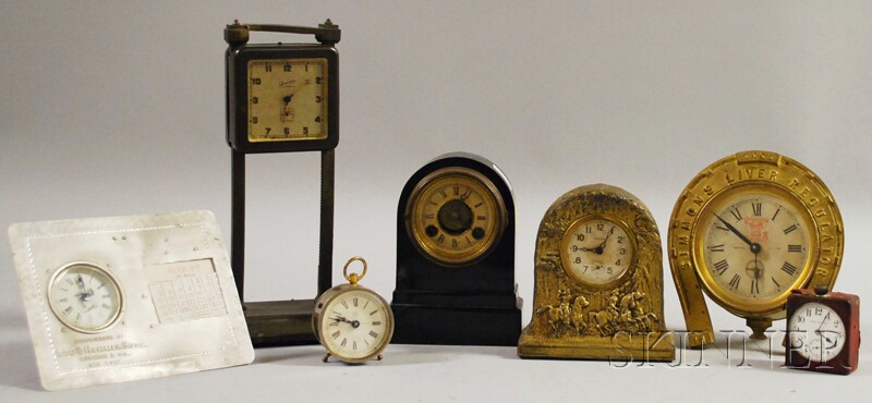 Appraisal: Group of Seven Clocks including a Gravity clock and two