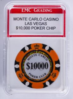 Appraisal: Monte Carlo Casino Poker Chip Graded Genuine poker chip from