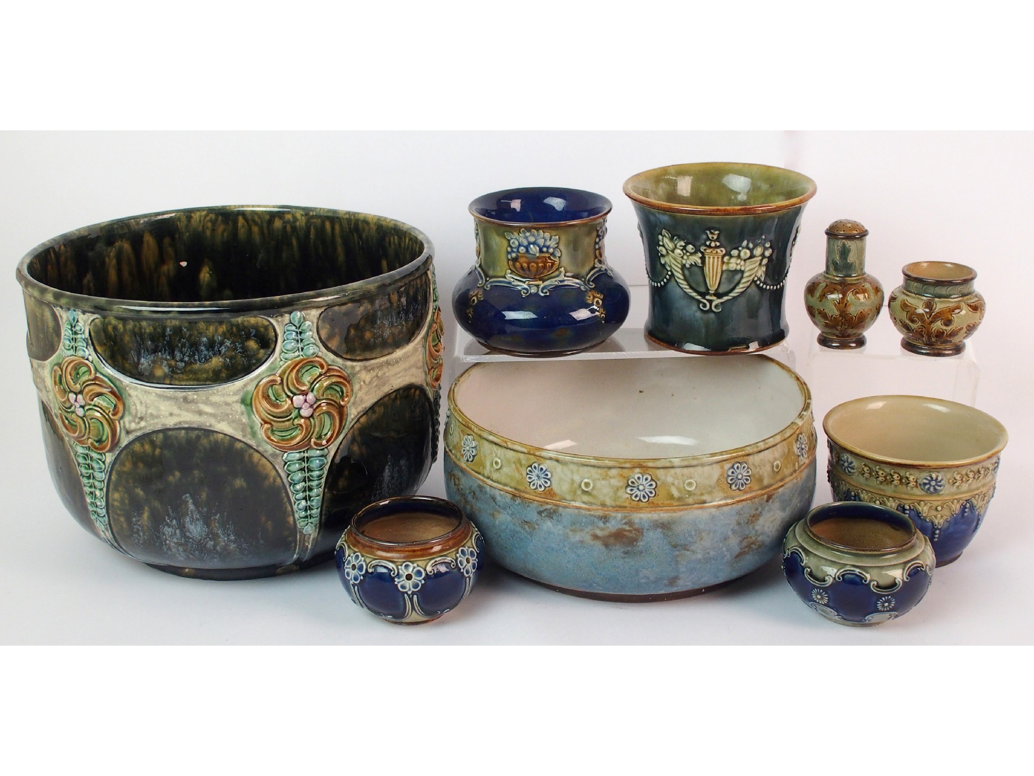 Appraisal: A group of Doulton stoneware itemscomprising a Royal Doulton stoneware