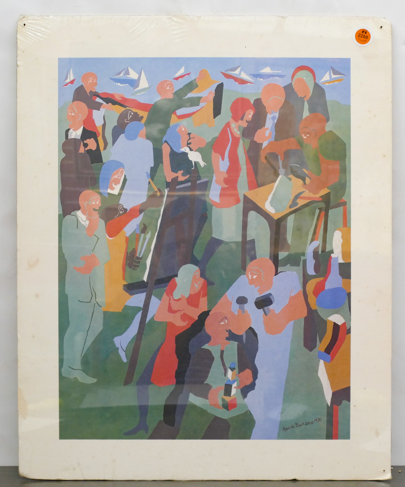 Appraisal: Jacob Lawrence ''Pacific Northwest Arts and Crafts Fair'' Lithograph ''x