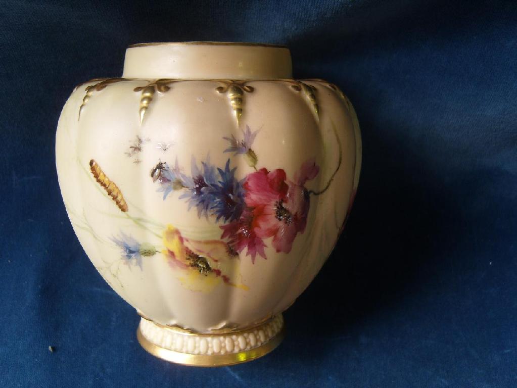 Appraisal: An early th century Royal Worcester blush ivory vase of