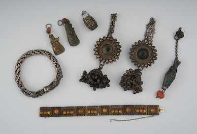 Appraisal: A Collection of Nepalese Personal Ornaments Including as D silver