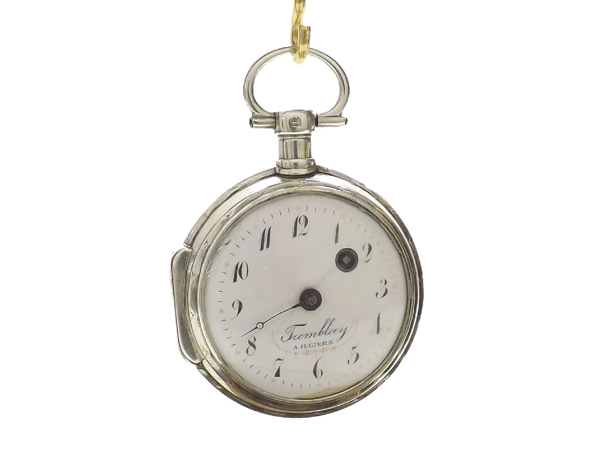 Appraisal: Continental fusee verge silver pocket watch signed Tremblay a Illiers