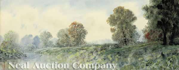 Appraisal: Robert Burns Wilson American Kentucky - Autumn-Afternoon watercolor on paper