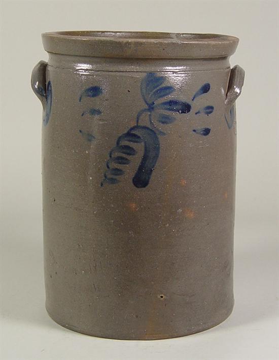 Appraisal: Virginia Stoneware Crock Mid to late th Century Stamped L