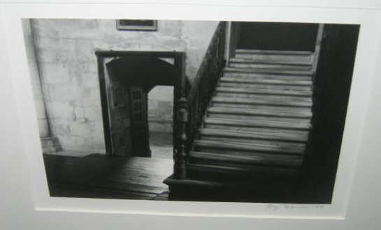 Appraisal: GIGI WERNER AMERICAN Stairwell black and white photograph pencil signed