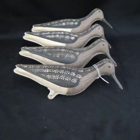 Appraisal: Tin Shorebird Decoys original paint long