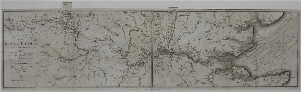 Appraisal: BOYDELL JOHN MAP THE COURSE OF THE RIVER THAMES FROM