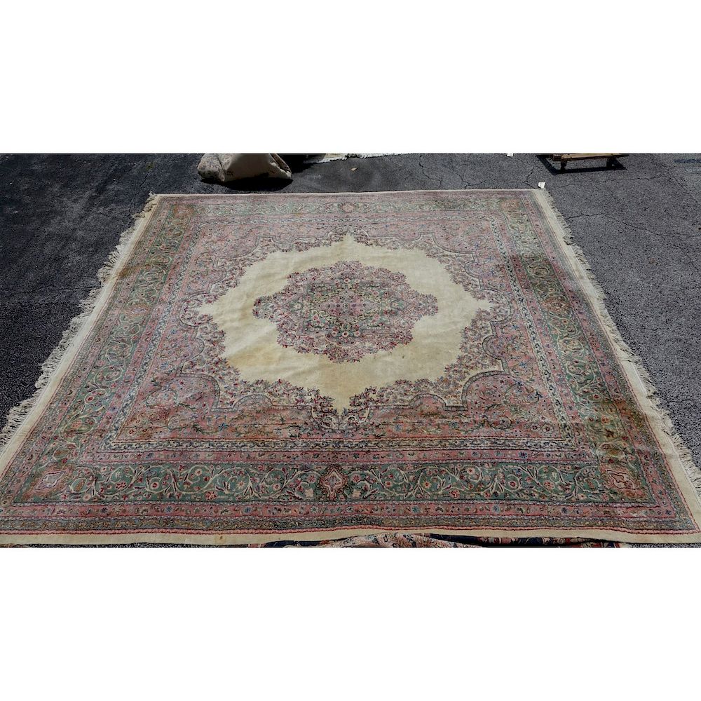 Appraisal: Semi Antique Kerman rug Large Semi Antique Persian Kerman Rug