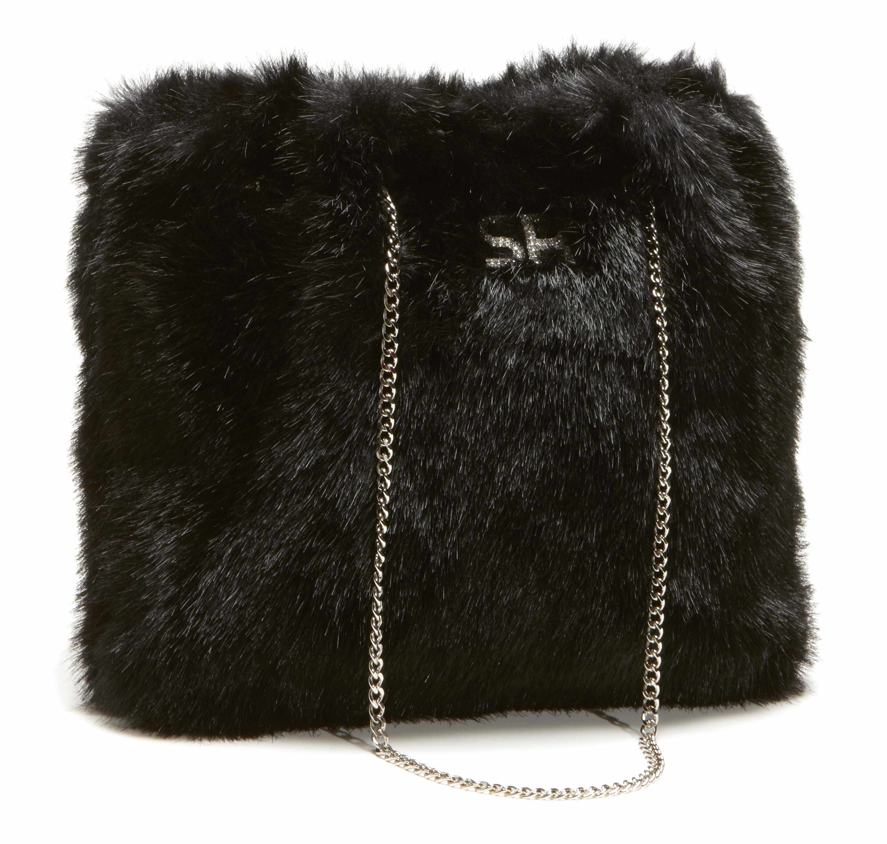 Appraisal: A Sonia Rykiel black faux fur handbag size in x