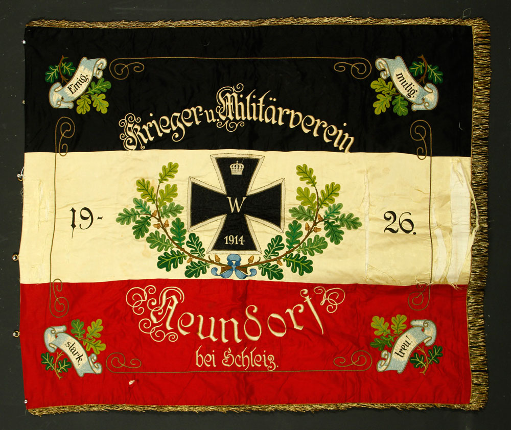 Appraisal: - WWI German Regimental Flag WWI German regimental flag dated