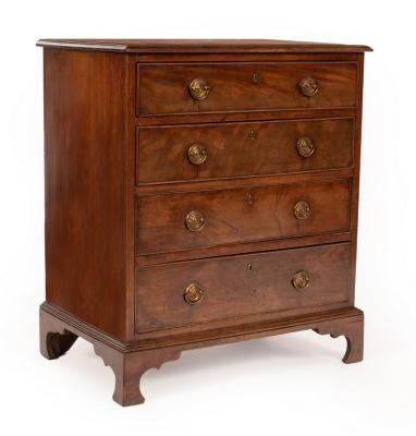 Appraisal: An early th Century mahogany chest the rectangular top with