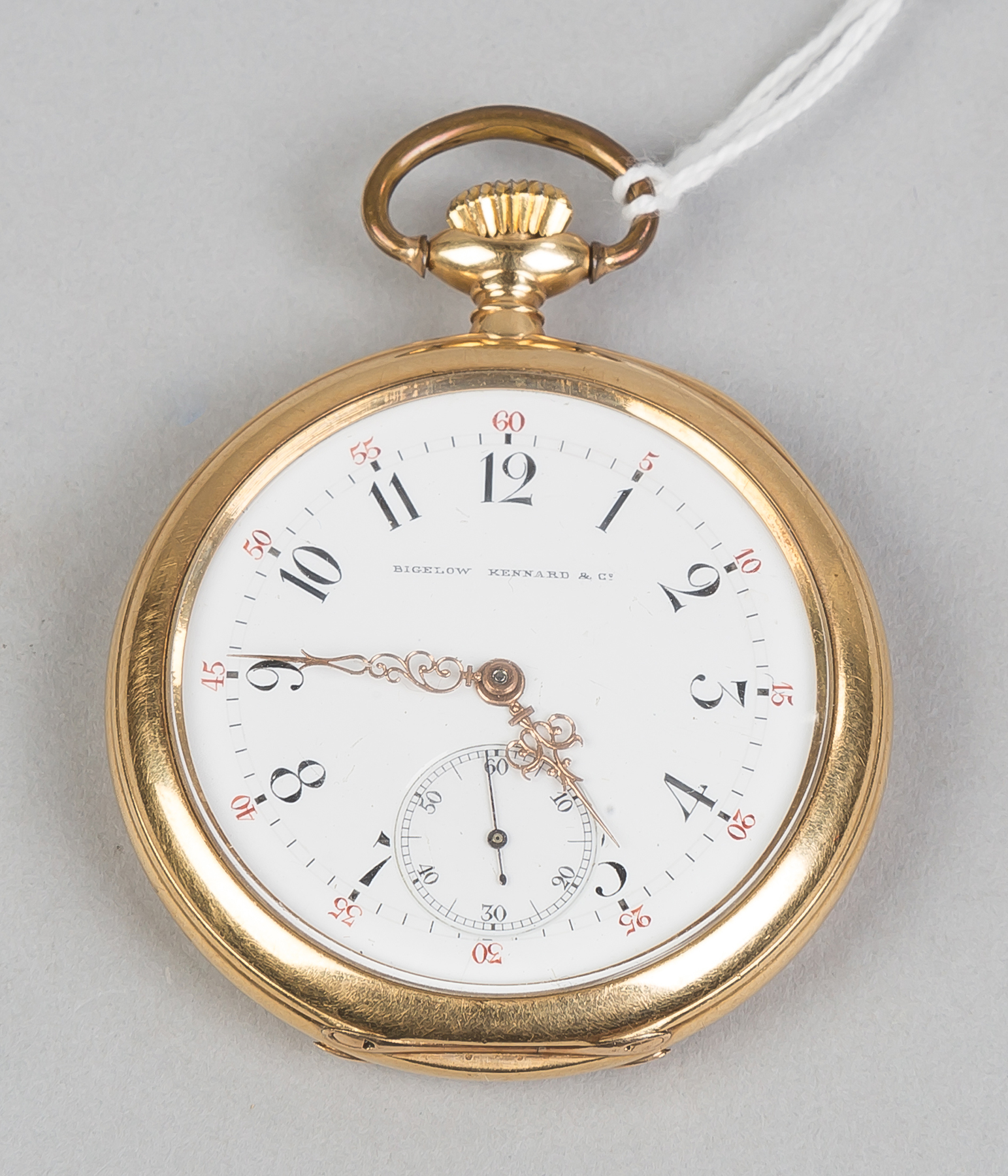 Appraisal: Bigelow and Kennard Boston k Gold Open Face Pocket Watch