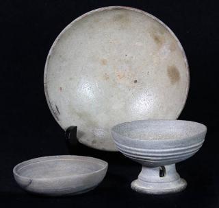 Appraisal: Three Korean Ceramics lot of Group of Korean ceramics consisting