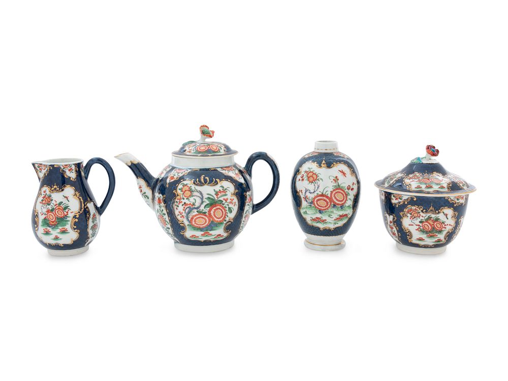 Appraisal: A Royal Worcester Painted and Parcel Gilt Porcelain Tea and