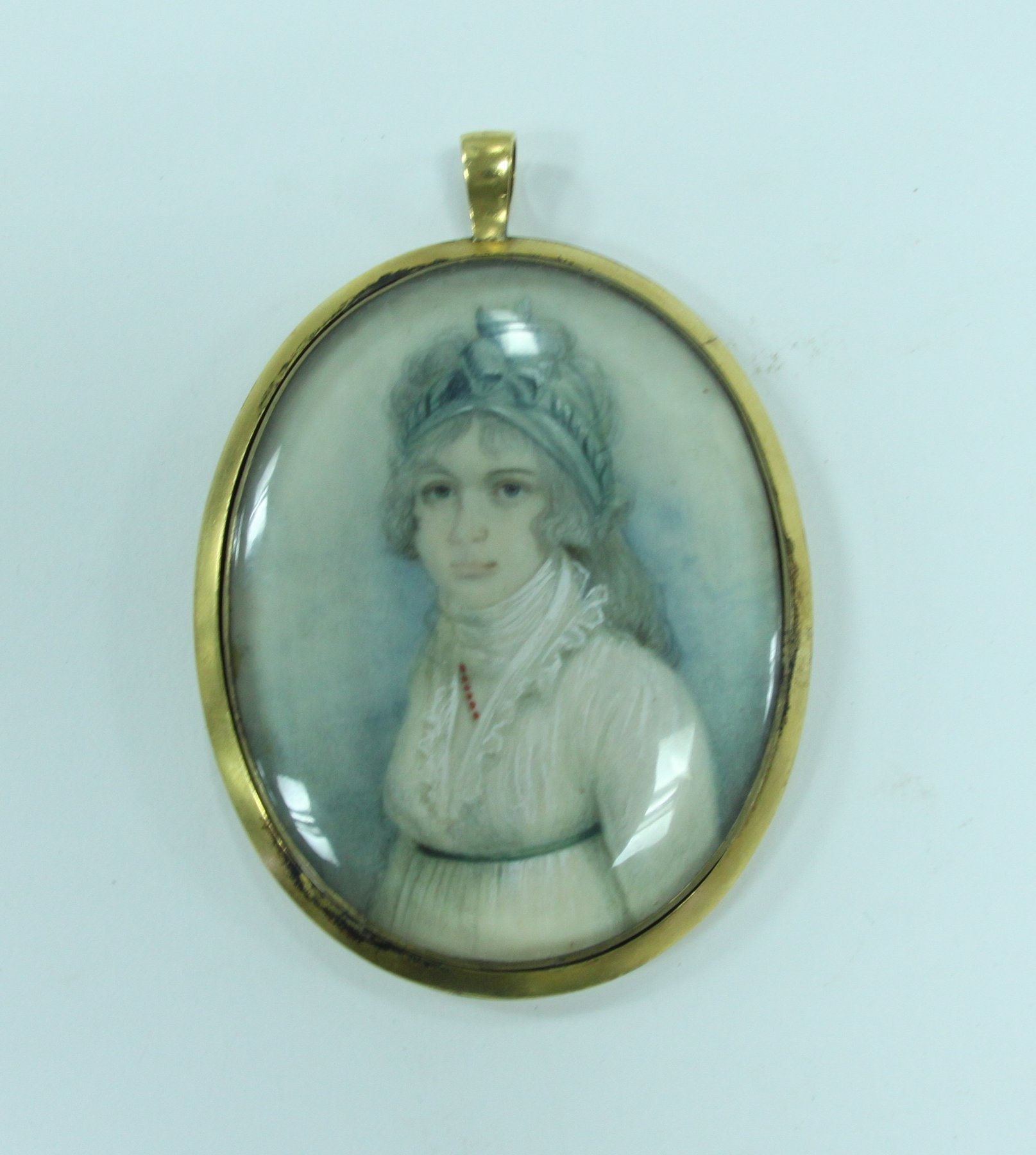 Appraisal: th Century English School Portrait Miniature of a Young Lady