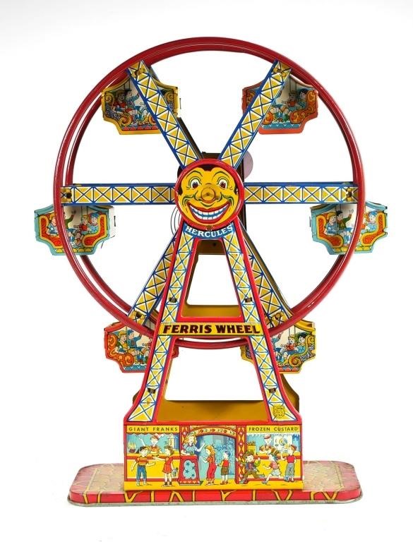 Appraisal: J CHEIN TIN LITHO WINDUP HERCULES FERRIS WHEELJ Chein tin