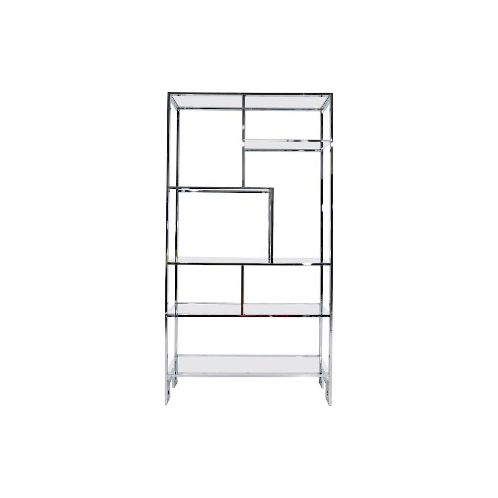 Appraisal: Milo Baughman Etagere Milo Baughman chrome and glass etagere Unsigned