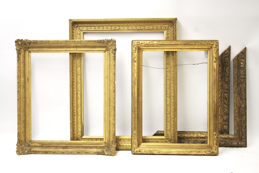 Appraisal: Various Victorian Giltwood Gesso Picture Frames Largest H x W