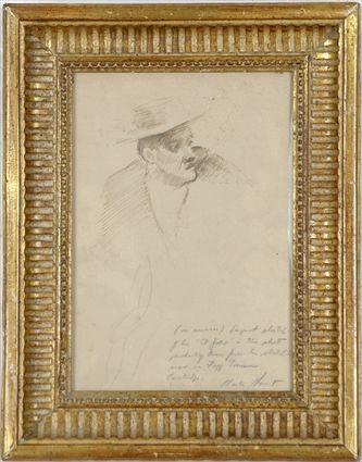 Appraisal: After John Singer Sargent Portrait of a Man Watercolor on