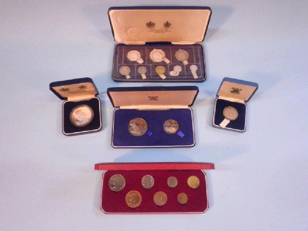 Appraisal: Seychelles specimen set cased proof coin set cased ten and