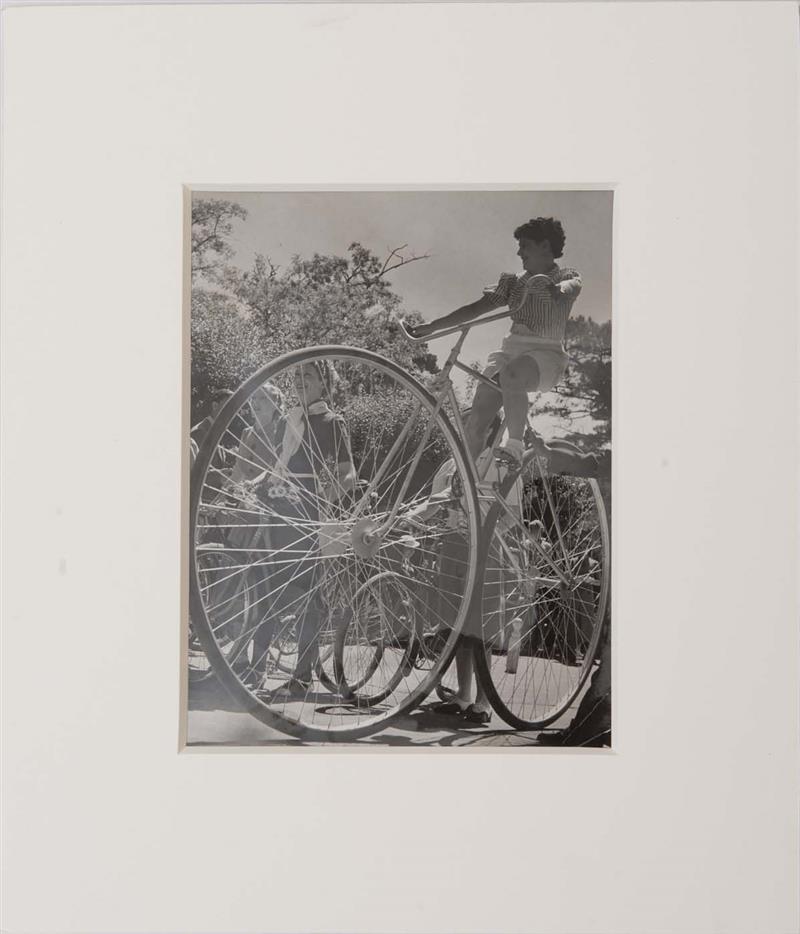 Appraisal: BRASSAI - CYCLIST Gelatin silver print with the artist's inkstamp