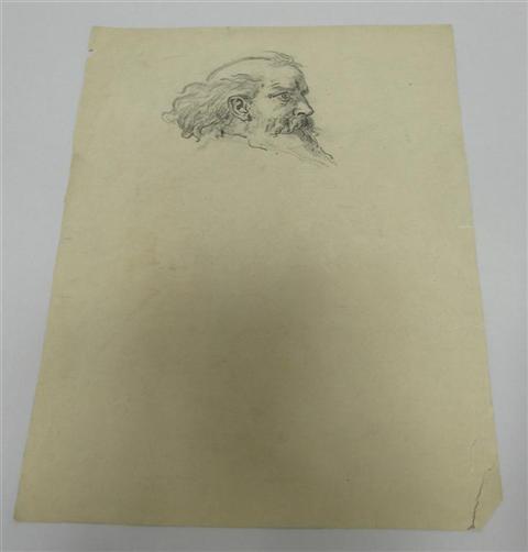 Appraisal: th CENTURY HEAD OF A BEARDED OLD MAN PROFILE TO