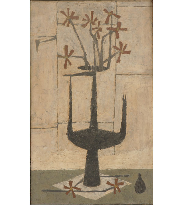 Appraisal: Unknown th century Scandinavian French school cubist modernist floral still