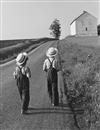 Appraisal: GEORGE A TICE - Two Amish Boys Lancaster Pennsylvania Amish